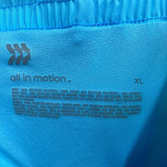 NWT All In Motion Women XL Blue Denim Woven Mid-Rise Elastic Waist Run Shorts 3 - Picture 7 of 14